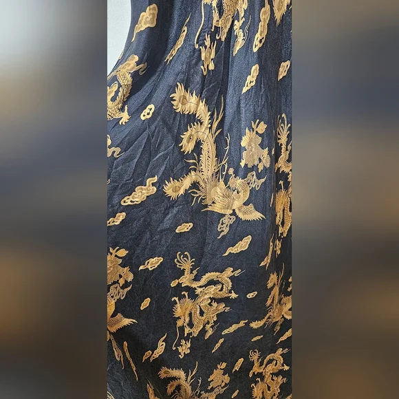 Vtg Black Market Silk Midi Dress Size S - Picture 3 of 5